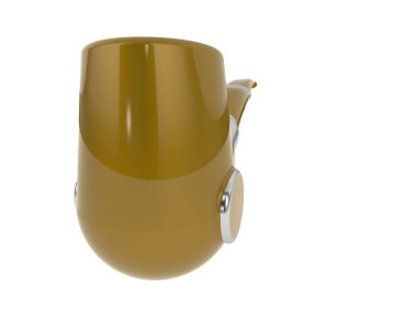 Arka planda izole edilmiş tütün piposu. 3d görüntüleme - illüstrasyon