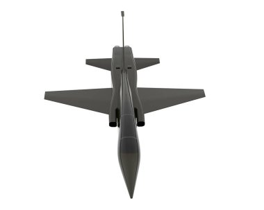 Jet uçağı beyaz arka planda izole edildi. 3d görüntüleme - illüstrasyon