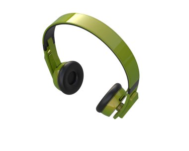 Beyaz arkaplanda izole kulaklıklar 