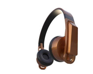 Beyaz arkaplanda izole kulaklıklar 