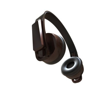 Beyaz arkaplanda izole kulaklıklar 