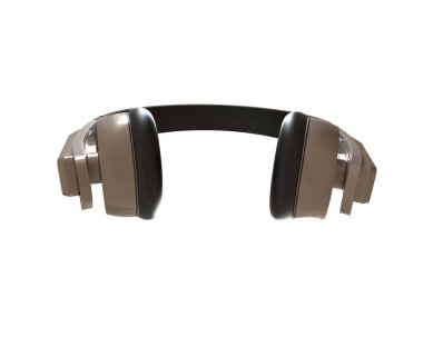 Beyaz arkaplanda izole kulaklıklar 