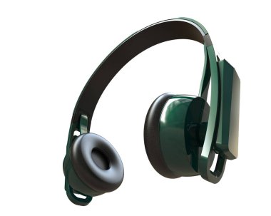 Beyaz arkaplanda izole kulaklıklar 