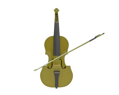 Beyaz arkaplanda keman izole 