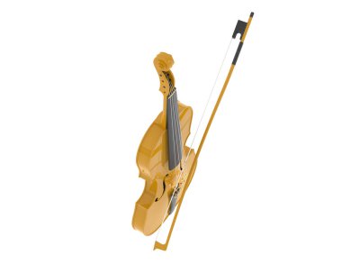 Beyaz arkaplanda keman izole 