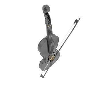 Beyaz arkaplanda keman izole 