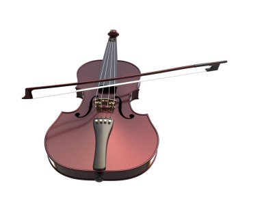 Beyaz arkaplanda keman izole 