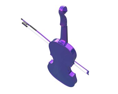 Beyaz arkaplanda keman izole 