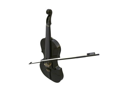 Beyaz arkaplanda keman izole 