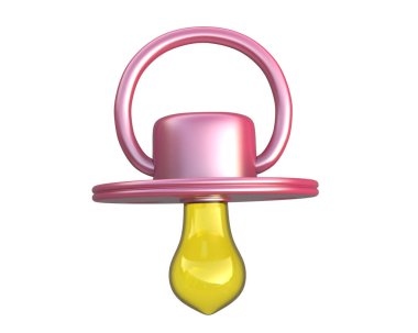 Emzik beyaz arkaplanda izole edildi  