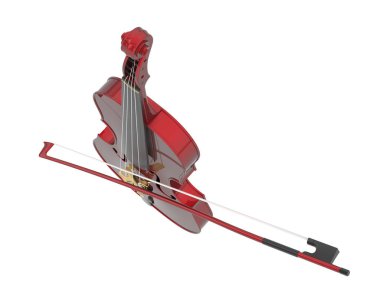 Beyaz arkaplanda keman izole 