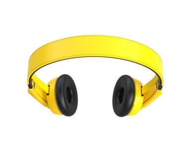 Kablosuz kulaklık arka planda izole edilmiş. 3d görüntüleme - illüstrasyon