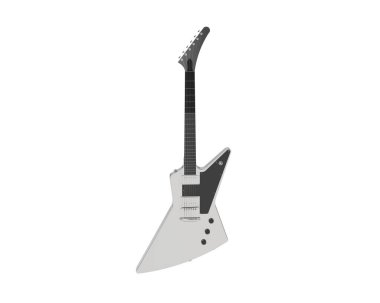 elektro gitar beyaz arkaplanda izole edildi 