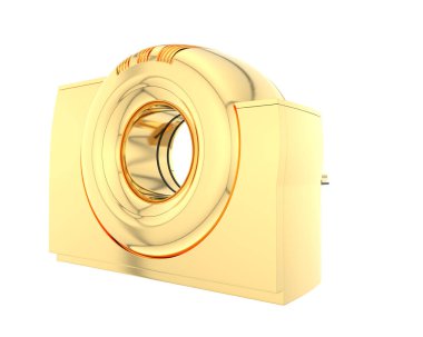 Modern bilgisayarlı tomografi tarayıcısı beyaz arkaplanda izole edildi