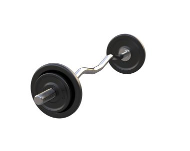 Beyaz halterde yalıtılmış halter 