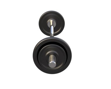 Beyaz halterde yalıtılmış halter 