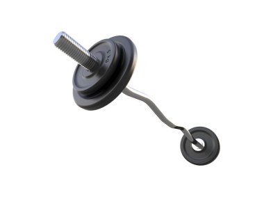 Beyaz halterde yalıtılmış halter 