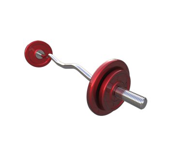 Beyaz halterde yalıtılmış halter 