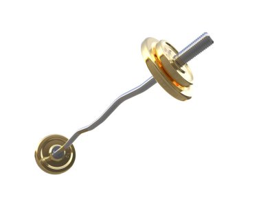 Beyaz halterde yalıtılmış halter 