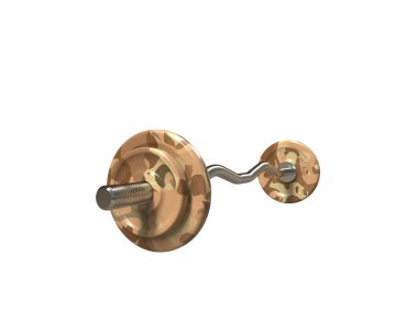 Beyaz halterde yalıtılmış halter 