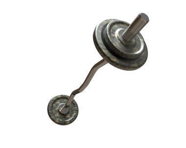 Beyaz halterde yalıtılmış halter 