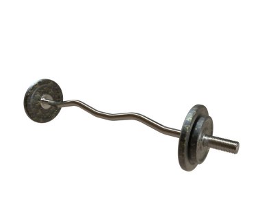 Beyaz halterde yalıtılmış halter 