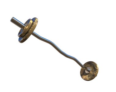 Beyaz halterde yalıtılmış halter 