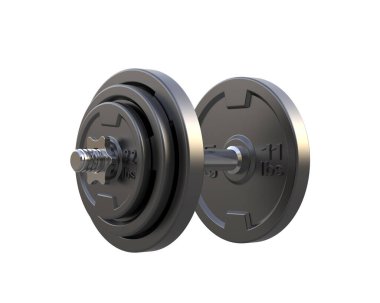 Dumbbell beyaz arkaplanda izole edildi 