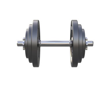 Dumbbell beyaz arkaplanda izole edildi 