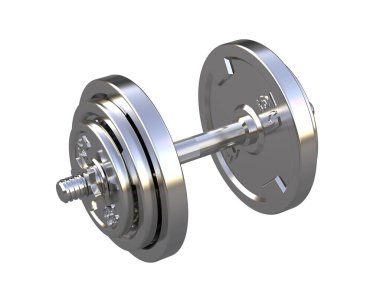 Dumbbell beyaz arkaplanda izole edildi 