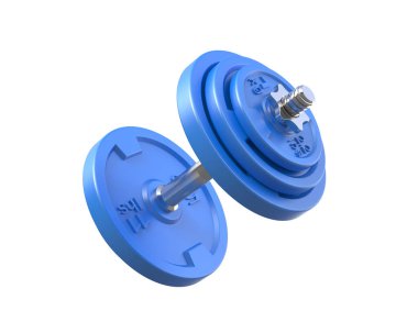 Dumbbell beyaz arkaplanda izole edildi 