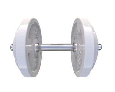 Dumbbell beyaz arkaplanda izole edildi 