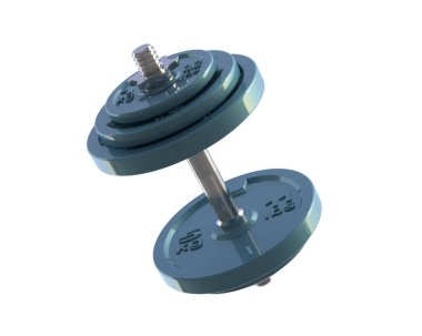 Dumbbell beyaz arkaplanda izole edildi 