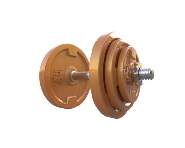 Dumbbell beyaz arkaplanda izole edildi 