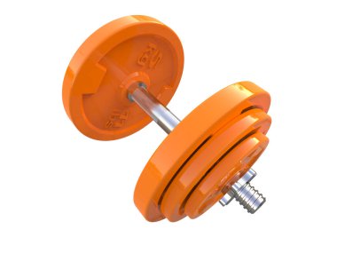 Dumbbell beyaz arkaplanda izole edildi 