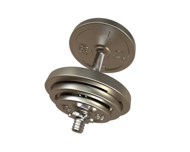 Dumbbell beyaz arkaplanda izole edildi 