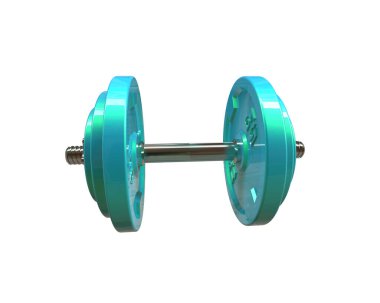 Dumbbell beyaz arkaplanda izole edildi 