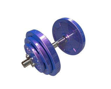Dumbbell beyaz arkaplanda izole edildi 
