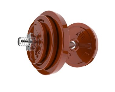 Dumbbell beyaz arkaplanda izole edildi 