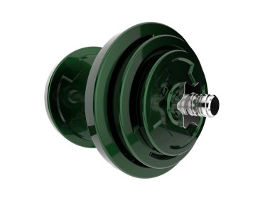 Dumbbell beyaz arkaplanda izole edildi 