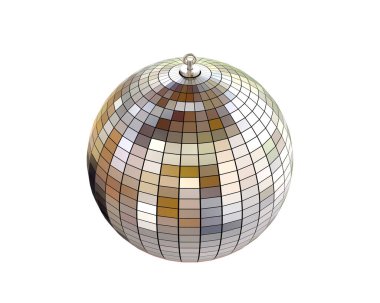 Disko topu arka planda izole edildi. 3D görüntüleme - illüstrasyon