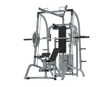 Beyaz arka planda spor aletleri