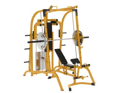 Beyaz arka planda spor aletleri