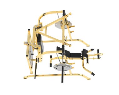 Beyaz arka planda spor aletleri