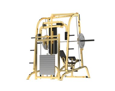 Beyaz arka planda spor aletleri