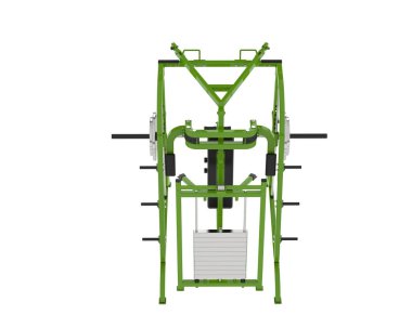 Beyaz arka planda spor aletleri