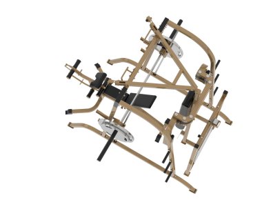 Beyaz arka planda spor aletleri