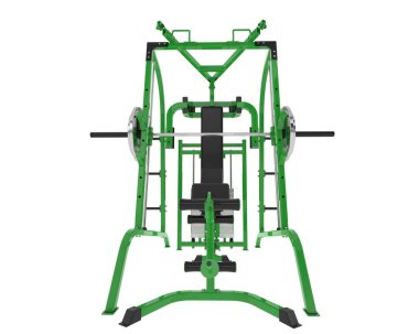 Beyaz arka planda spor aletleri