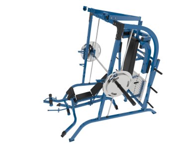 Beyaz arka planda spor aletleri