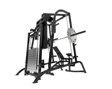 Beyaz arka planda spor aletleri